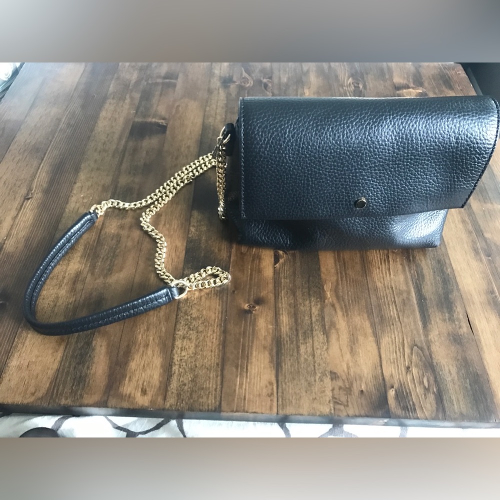 Banana Republic black and gold chain purse, crossbody bag